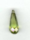 1 6x14mm Faceted Tear  Drop Olive Cubic Zirconia